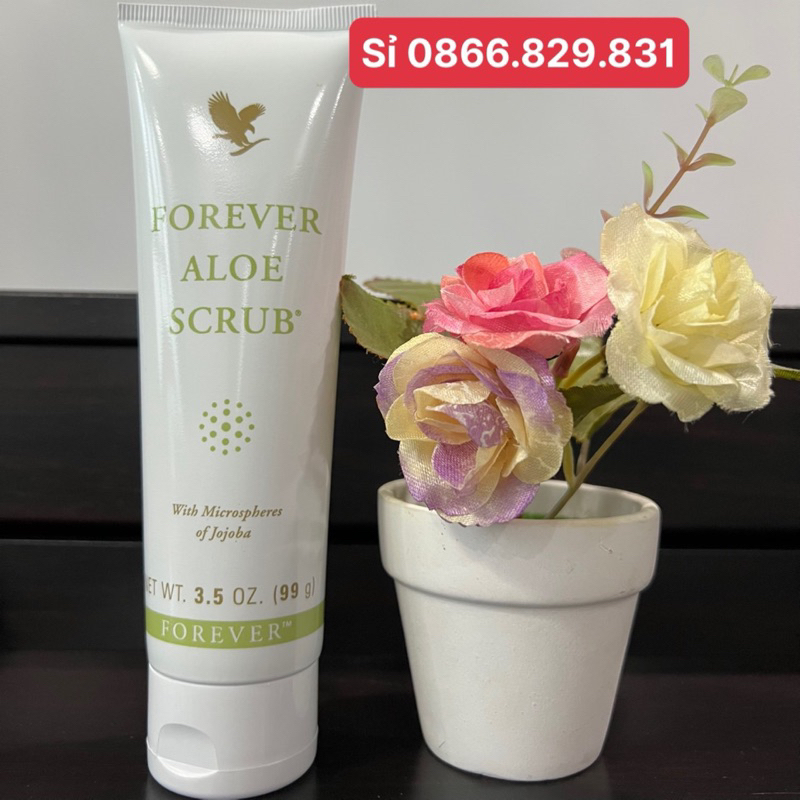 Sữa rửa mặt tẩy tế bào chết của Mỹ forever aloe scrub 238flp