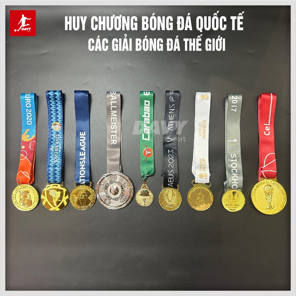 Huy chương kim loại các giải bóng đá Euro, Copa, Bundesliga,FA cup nhiều mẫu mới