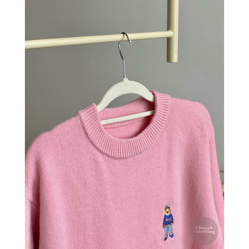 Áo Sweater len gấu