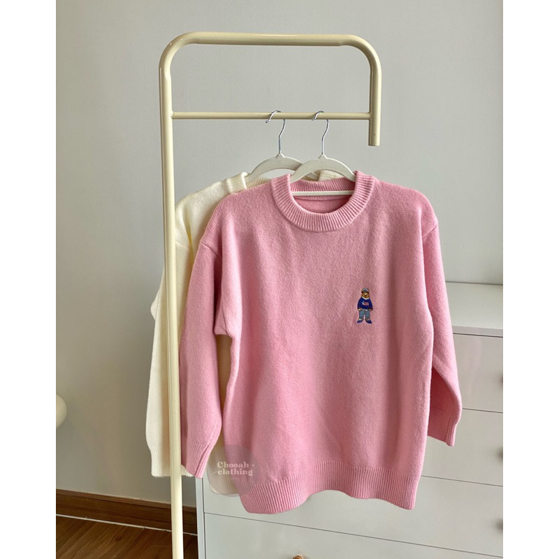Áo Sweater len gấu