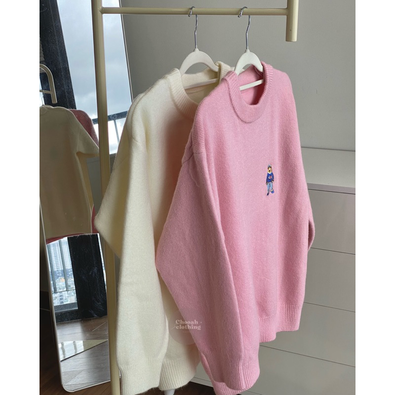 Áo Sweater len gấu