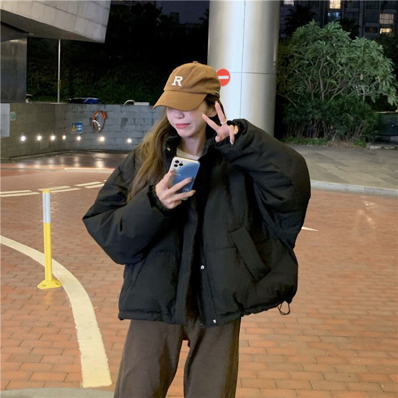 Áo phao nữ dáng rộng,áo béo dễ thương,áo lông vũ giữ ấm siêu tốt