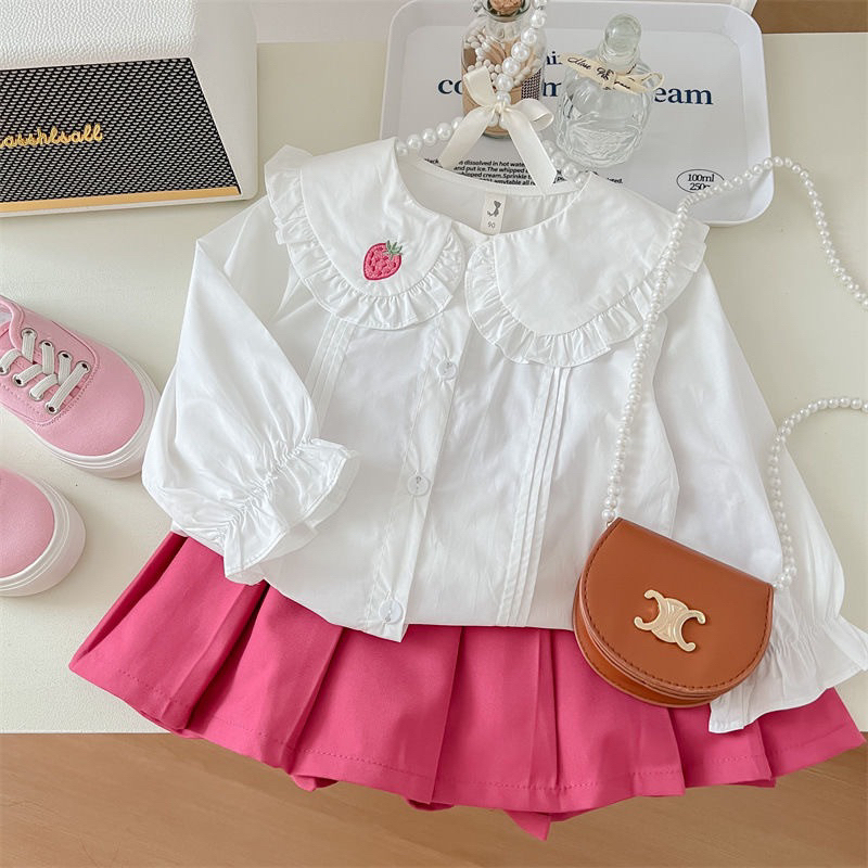 Set Bộ Đồ Dễ Thương Bé Gái Len Sơ Mi DCKIDS , Siêu Đáng Yêu, Siêu Xinh