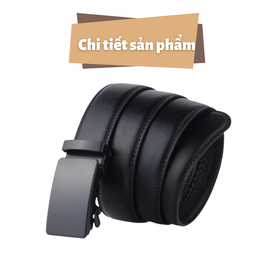 Thắt Lưng Nam Da PU Khóa Tự Động Cao Cấp - Dây Nịt Nam Tặng Kèm Hộp Thương Hiệu Racadoy -TL D06