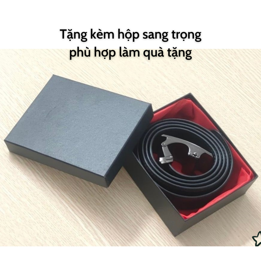 Thắt Lưng Nam Da PU Khóa Tự Động Cao Cấp - Dây Nịt Nam Tặng Kèm Hộp Thương Hiệu Racadoy -TL D06
