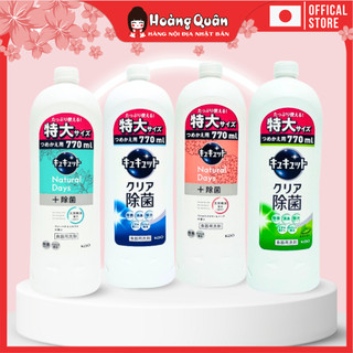 Nước rửa chén bát kyukyuto kao 770ml diệt khuẩn đậm đặc nhiều hương | hoàng quân - hàng nội địa nhật
