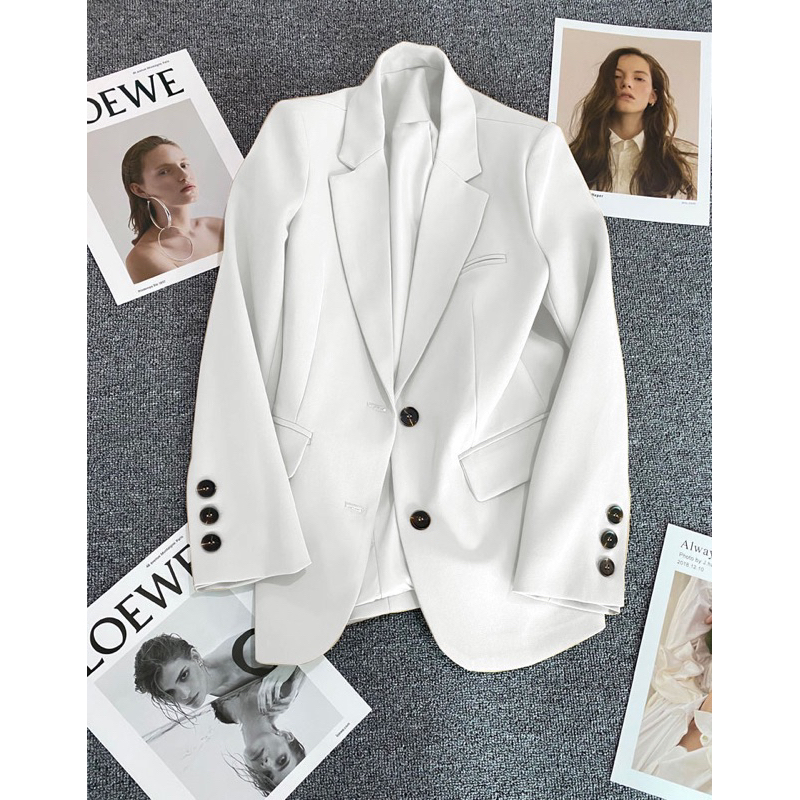 Áo blazer hai lớp áo vest nữ form gọn đơn giản sang chảnh