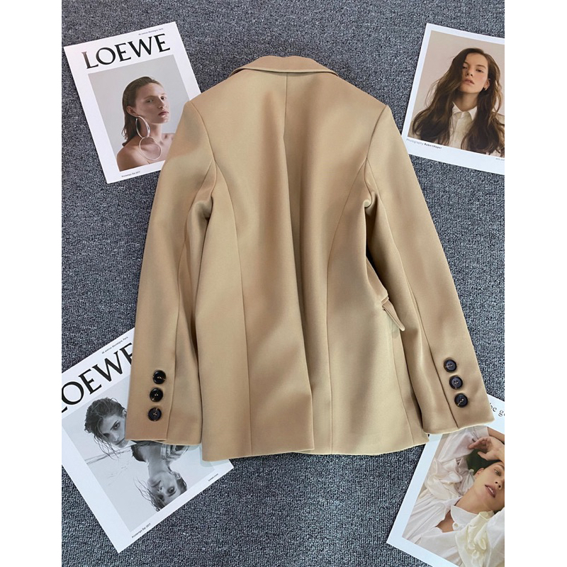 Áo blazer hai lớp áo vest nữ form gọn đơn giản sang chảnh