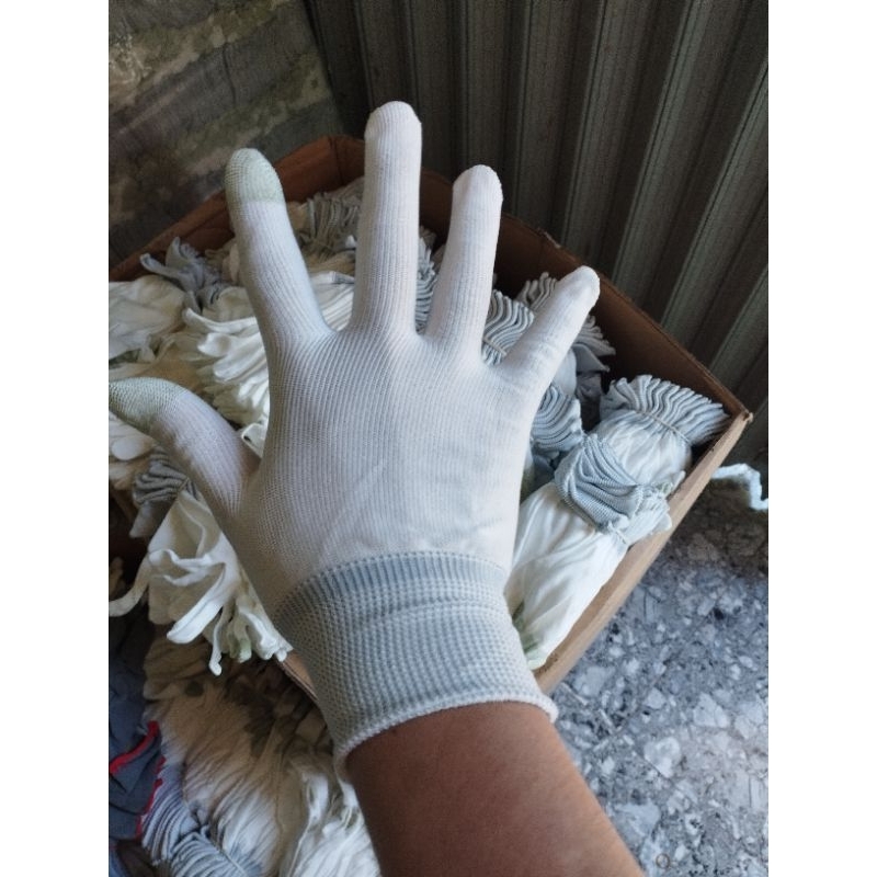 Găng Tay Bảo Hộ Lao Động Sợi Trắng - Găng Tay Sợi Len - Găng tay lao động - Găng tay làm vườn - Loại không phủ PU ko
