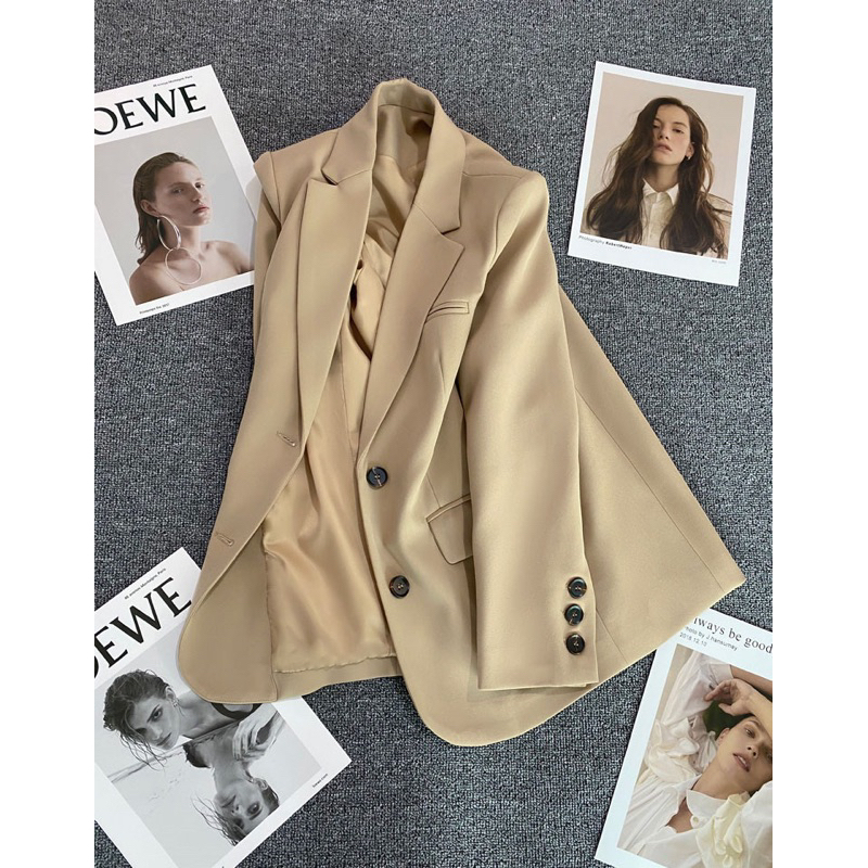 Áo blazer hai lớp áo vest nữ form gọn đơn giản sang chảnh