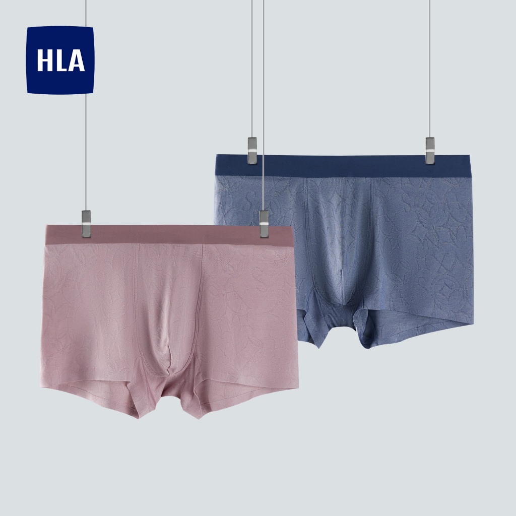 HLA - Bộ 2 quần lót nam mềm mịn đàn hồi cao cấp Two-Pack Soft Elastic Breathable Underwear