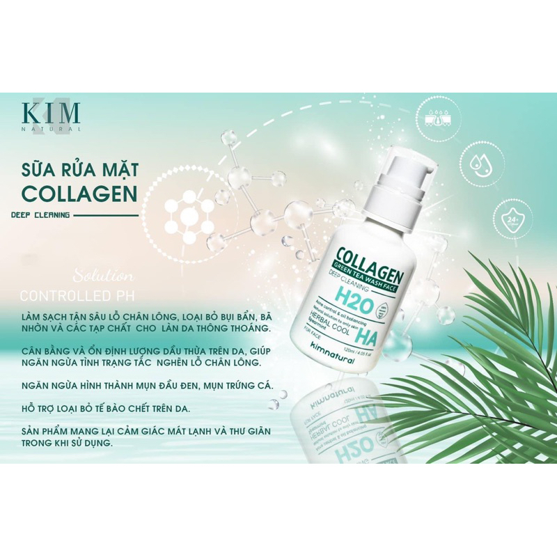 SỬA RỬA MẶT COLLAGEN MẪU MỚI KIMNATURAL
