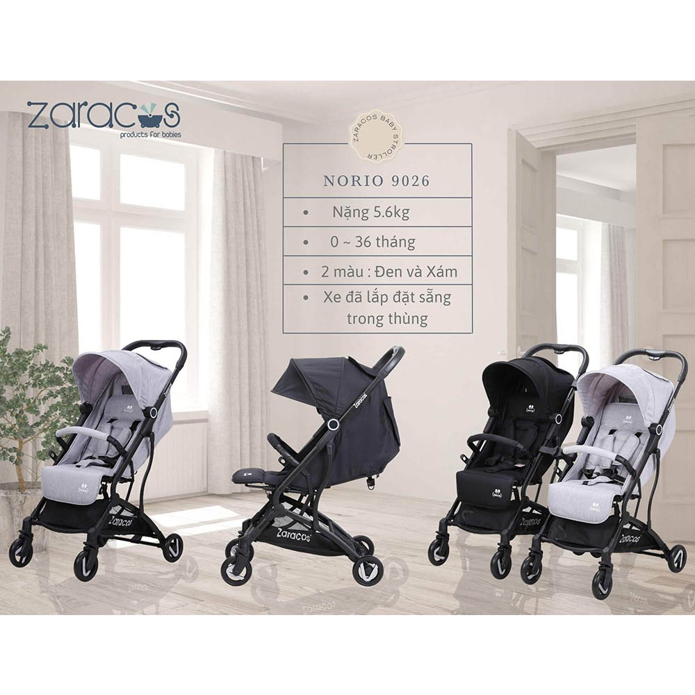 Xe đẩy đôi lắp ghép Zaracos Norio 9026 nhiều màu