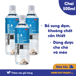 Nước Khoáng BOWWOW Cấp Đạm Và Canxi Cho Chó Mèo Giúp Tăng Cường Hấp Thu Dinh Dưỡng Chai 500ml - Mini Pet Mart