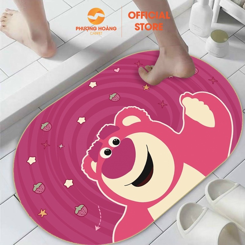 Thảm Chùi Chân Bali Hình OVAL Thấm Nước-Đế Cao Su