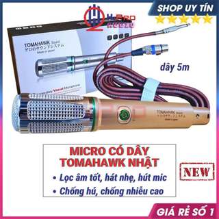 Mic dây bãi nhật xịn tomahawk đời mới, củ micro cao cấp lọc âm tốt, hát nhẹ, hút mic, chống hú, chống nhiễu - h2pro audi
