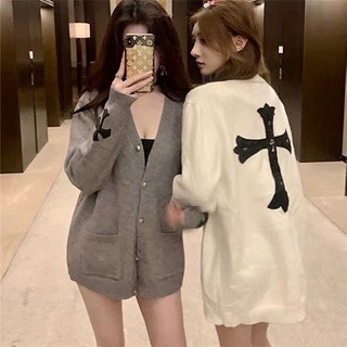 Áo khoác , áo khoác cardigan thêu chữ thập chất len hàng cao cấp