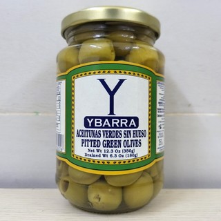 Ybarra trái ô liu xanh tách hạt pitted green olives
