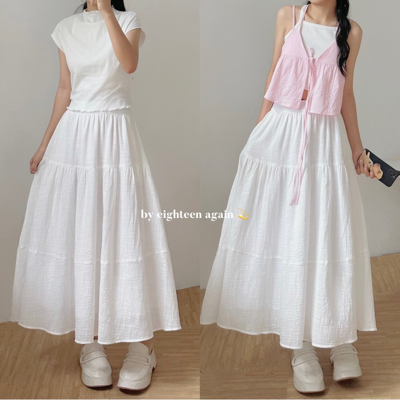 Chân váy xoè tầng hai lớp Sara 18made ✿ 𝐁𝐲 𝐄𝐢𝐠𝐡𝐭𝐞𝐞𝐧 𝐀𝐠𝐚𝐢𝐧