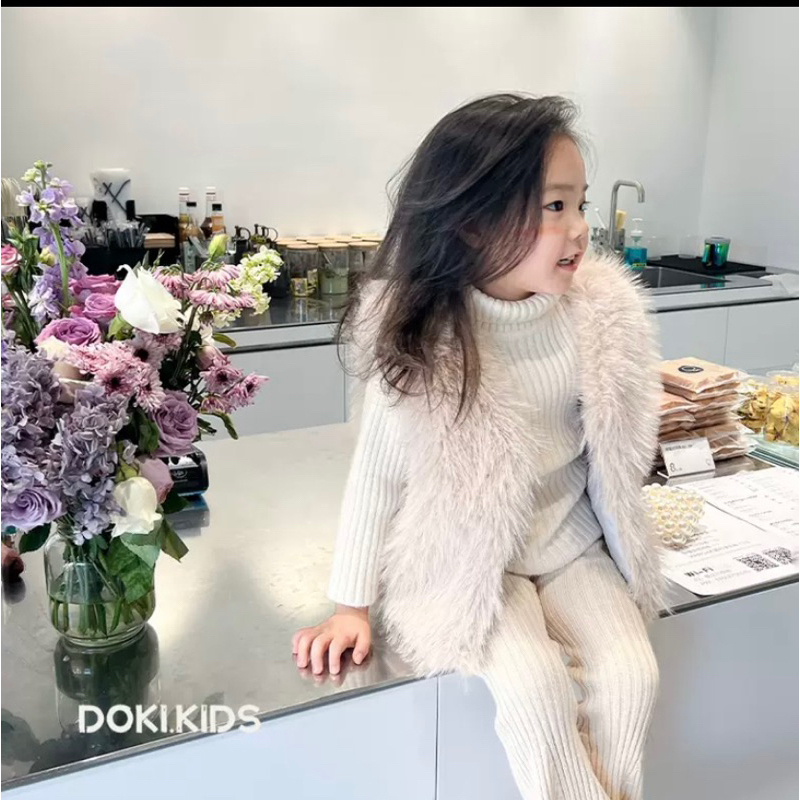 Áo Gile/ Áo Khoác Gile Lông DCKIDS Xinh, Tiểu Thư Hàng Cao Cấp Cho Bé