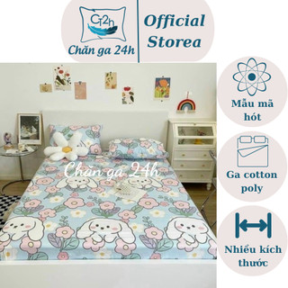 Ga trải giường cotton poly 1m6,1m8,drap giường hàn quốc,được chọn mẫu