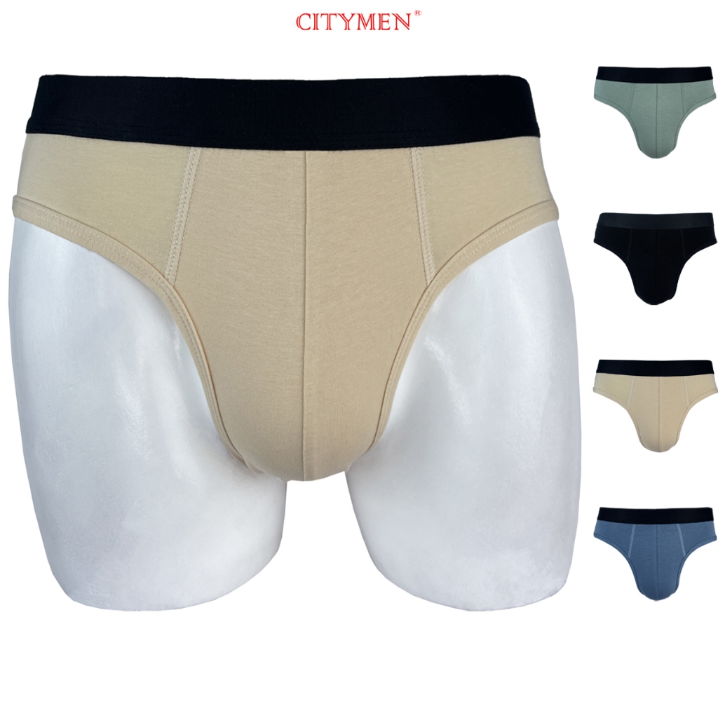 Quần Lót Nam, Boxer / Tam Giác, Lưng Đen CITYMEN, Vải Cotton 4 Chiều, Sịp Đùi, Đồ Lót Nam, AB701