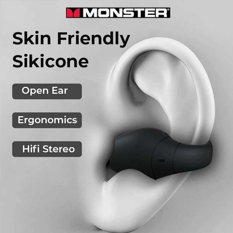 Monster Tai nghe Bluetoothkhông dây IPX5 Chống Nước Có Mic Tai nghe Kẹp Vành Tai dẫn truyền xương