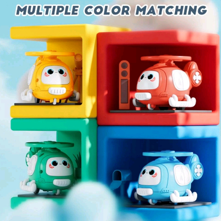 Máy bay trưc thăng chong chóng chuồn chuồn ngộ nghĩnh cho bé - Đồ chơi va chạm bật cánh quạt bay