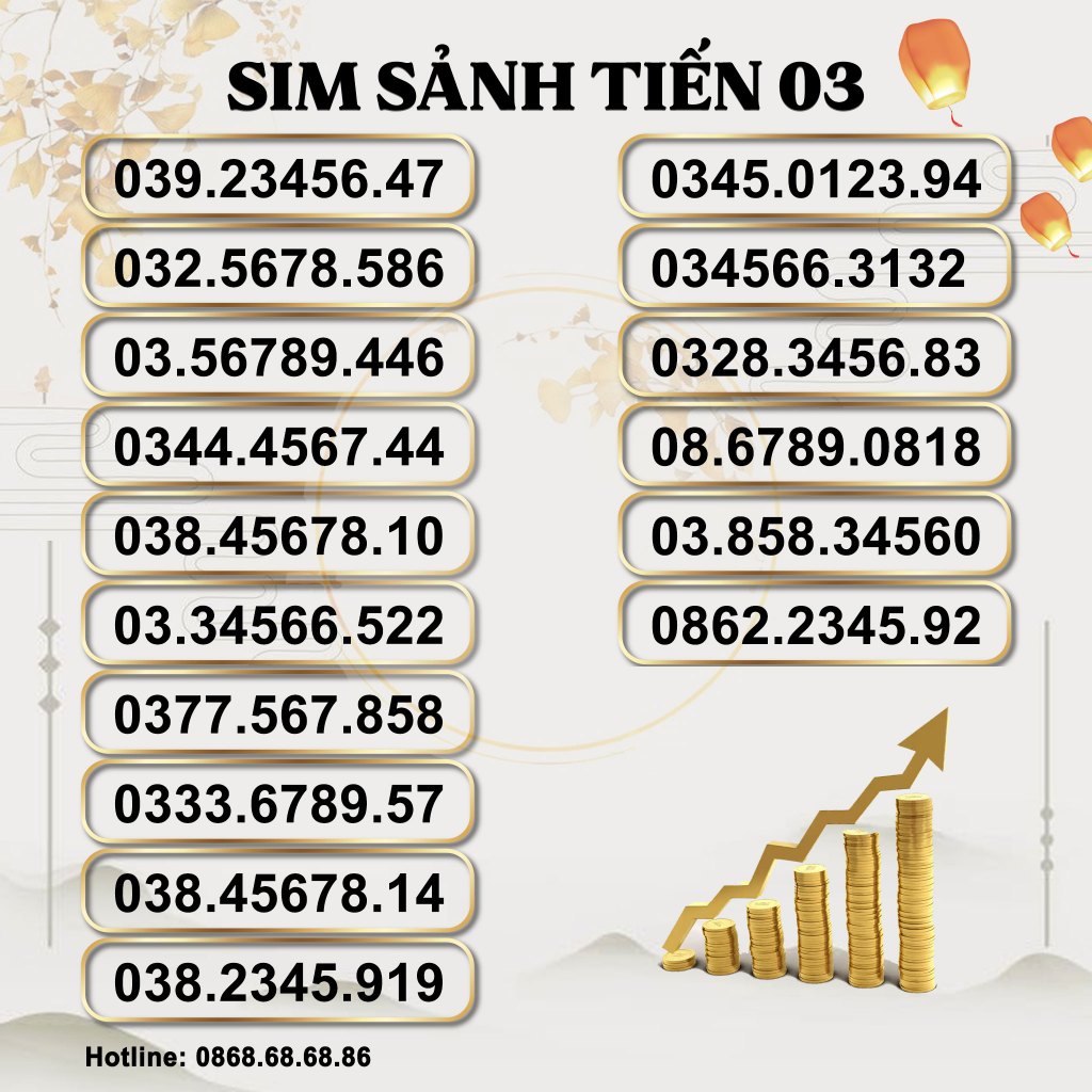 Sim Số Đẹp Sảnh Tiến Đầu 03, Sim Viettel Trả Trước, Hỗ Trợ Đăng Ký Chính Chủ