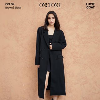 Áo khoác Onetone trench coat dáng dài phối nắp túi Lucie