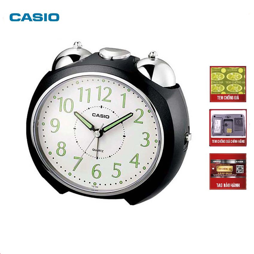 Đồng hồ để bàn Casio TQ-369-1DF có đèn chuông báo thức ( 11.6×13×9 cm )