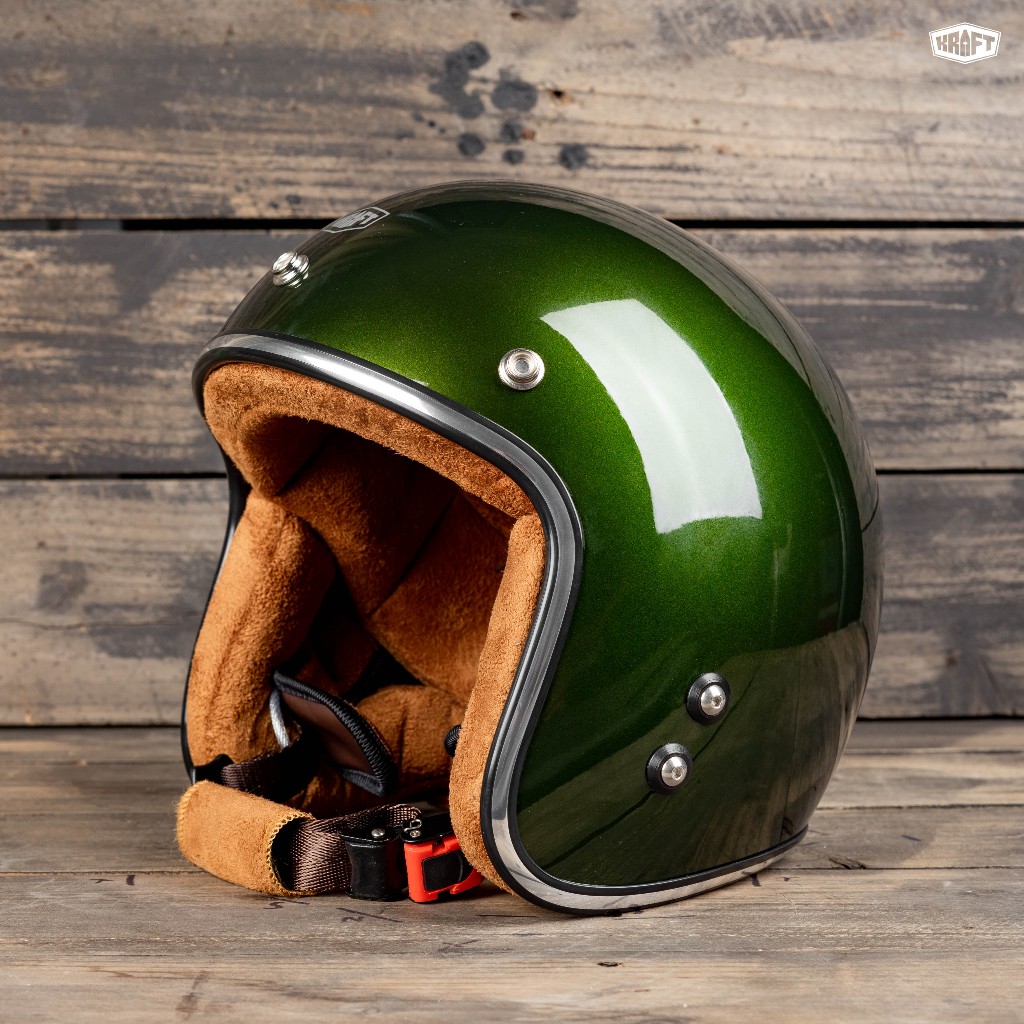 Nón Bảo Hiểm 3/4 - Kraft Eros Forest Green - Ver2