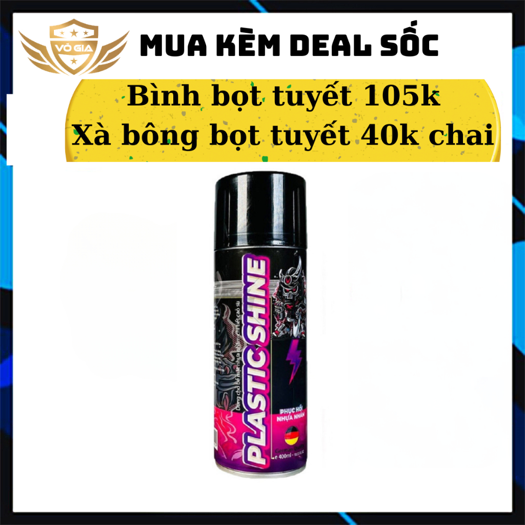 Chai Phục hồi nhựa nhám SPRAYKING mẫu mới 400ml dùng cho xe máy oto xe điện