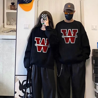 Áo Cặp Đôi Sweater Nam Nữ, Chất Áo Nỉ Nhập Khẩu In Hình W Bóng Chày - Aó Đôi Hoodie Trái Tim Chảy 5D JolieStore