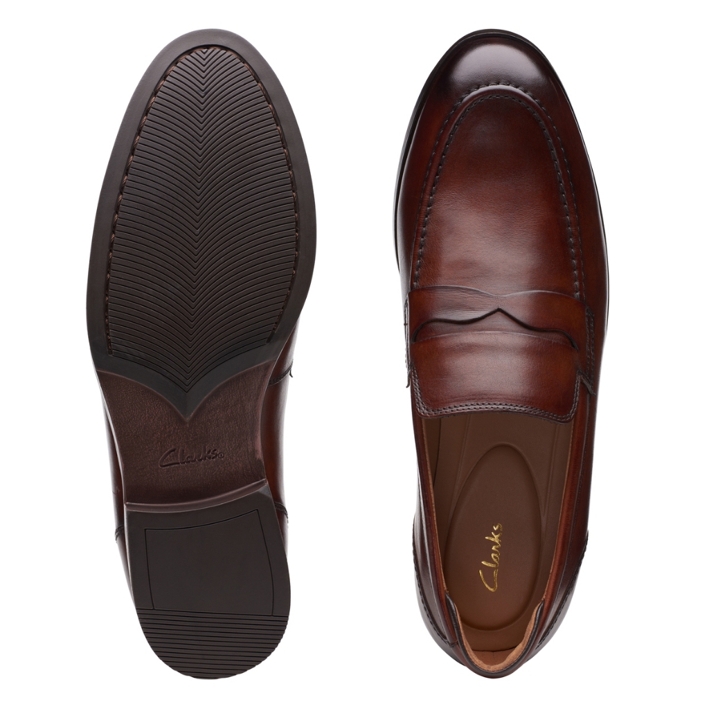 Giày Lười Da Nam Clarks - Bradish Ease