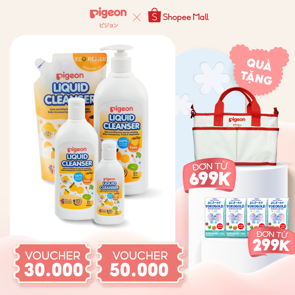 Nước Rửa Bình Sữa Pigeon Hương Yuzu