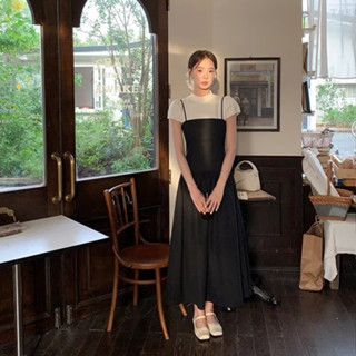 [Hàng 3 Size]:Set Yếm Kaki Hai Da Đen Dáng Dài Mix Áo Zip Trắng Tay Bồng Du Lịch, Cà Phê Kèm Ảnh Thật LOLLAYE [SY.1]