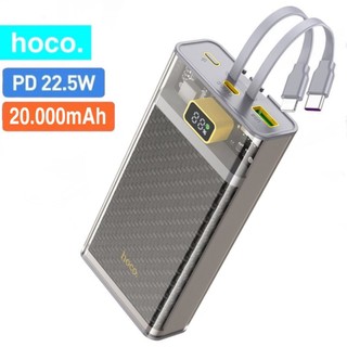 Sạc dự phòng nhanh 22.5w HOCO có 2 dây sạc 10000mah 20000mah cho iphone samsung