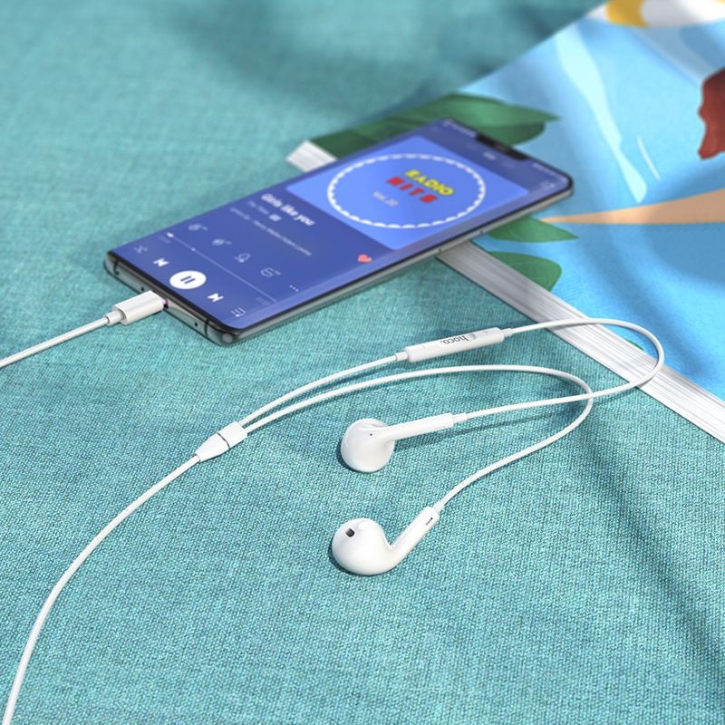 Tai nghe có dây type c HOCO có micro đàm thoại thiết kế chống đau tai samsung xiaomi oppo