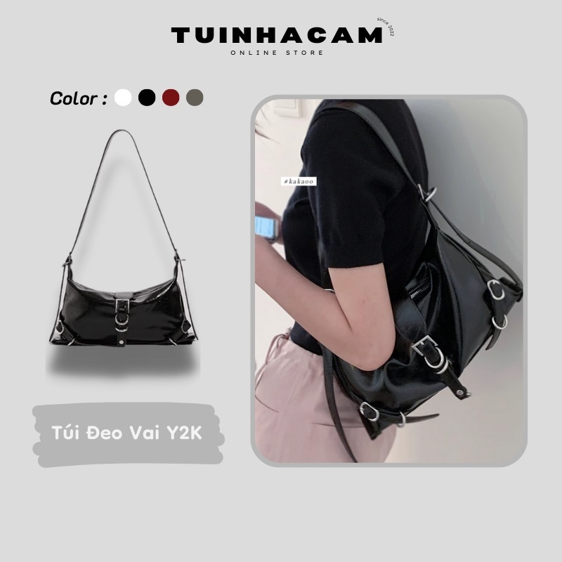 Túi xách kẹp nách nữ Tuinhacam túi Y2K đeo vai đeo chéo sức chứa lớn thời trang cao cấp phong cách Hàn Quốc - TNC017