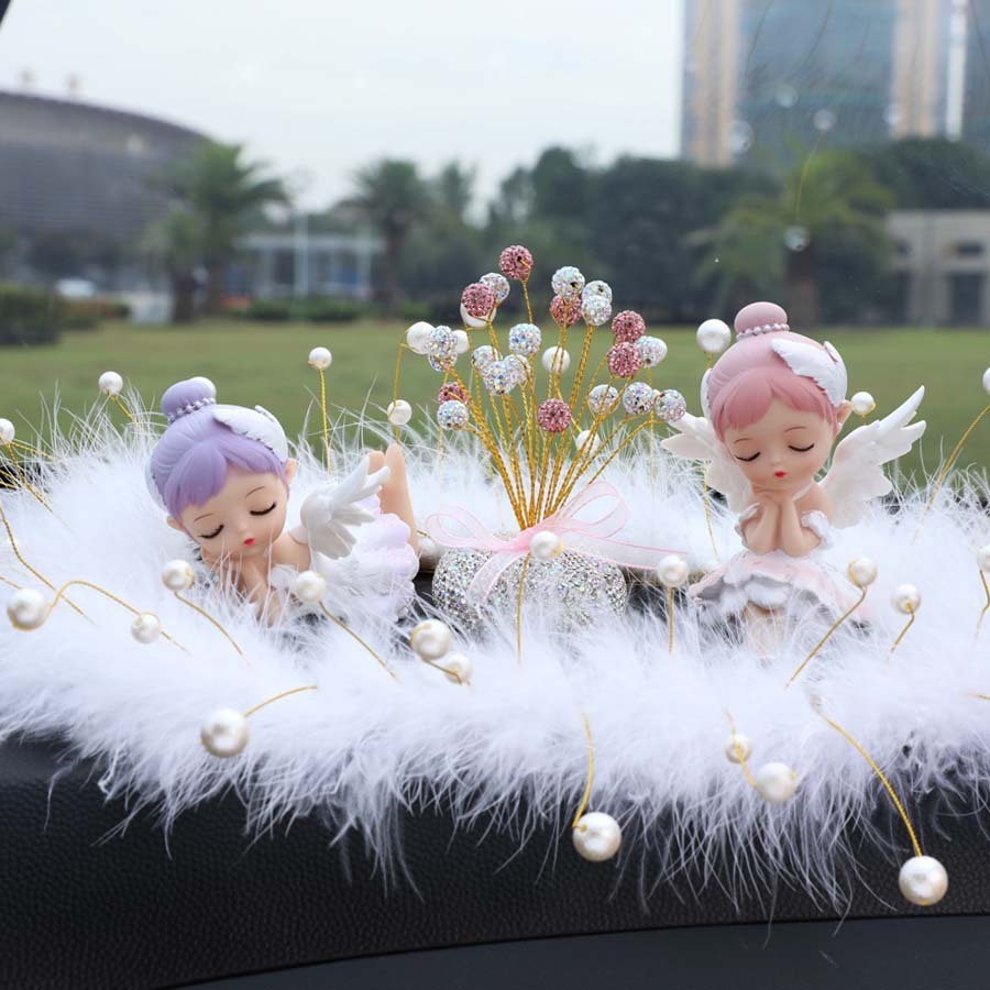 Thiên Thần trang trí tap lô ô tô, trang trí bàn làm việc, góc học tập, Diy