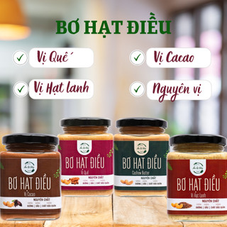 Bơ điều nguyên chất - mix hạt lanh/ cacao/ quế kl 130g & 230g