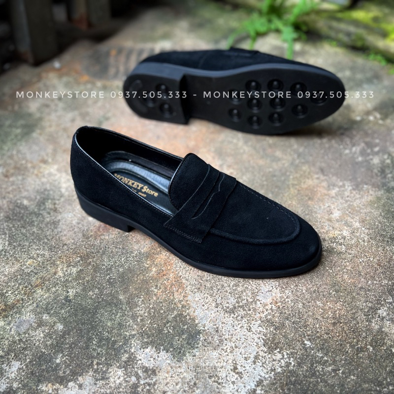 Giày tây nam, Penny da lộn nam - Dòng da thật