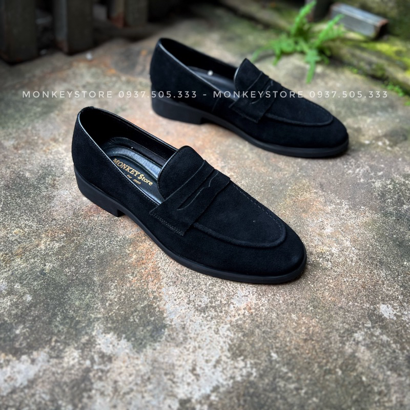 Giày tây nam, Penny da lộn nam - Dòng da thật