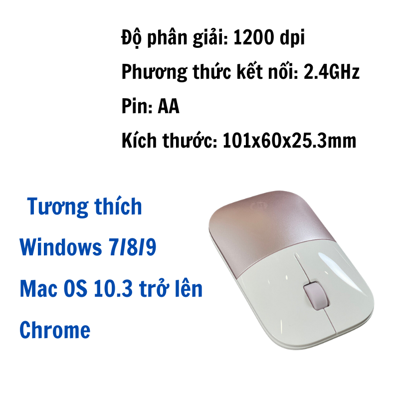 Chuột Không Dây HP Wireless Z3700, Chuột Máy Tính HP Có Dây Dùng Cho Văn Phòng, Sinh Viên Bảo Hành 6 Tháng