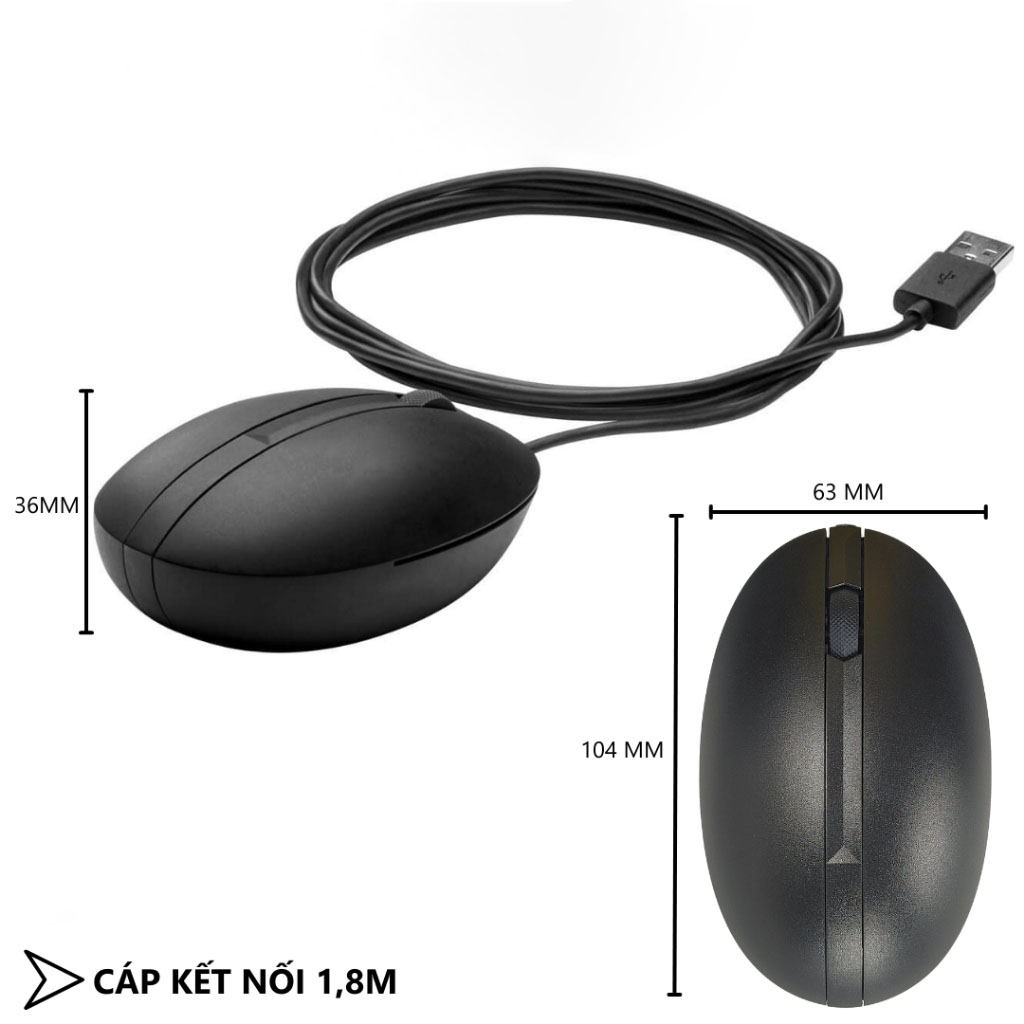 Chuột Không Dây HP Wireless Z3700, Chuột Máy Tính HP Có Dây Dùng Cho Văn Phòng, Sinh Viên Bảo Hành 6 Tháng