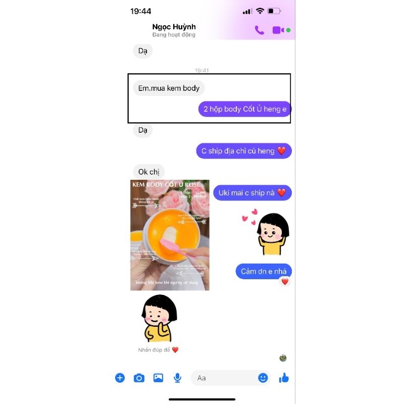 Combo kem body ngày + kem body đêmgiúp da trắng sáng, kể cả da đen.Tặng kích trắng