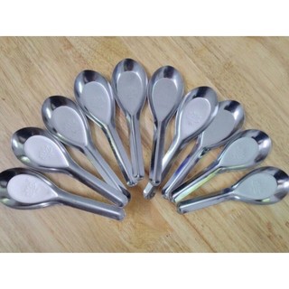 Muỗng vuông inox ăn cơm,phở combo 5 cái