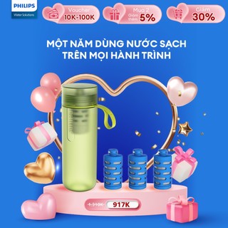 Combo 1 năm Bình lọc nước thể thao Philips AWP2722 kèm bộ x3 Lõi Lọc Fitness AWP286/97