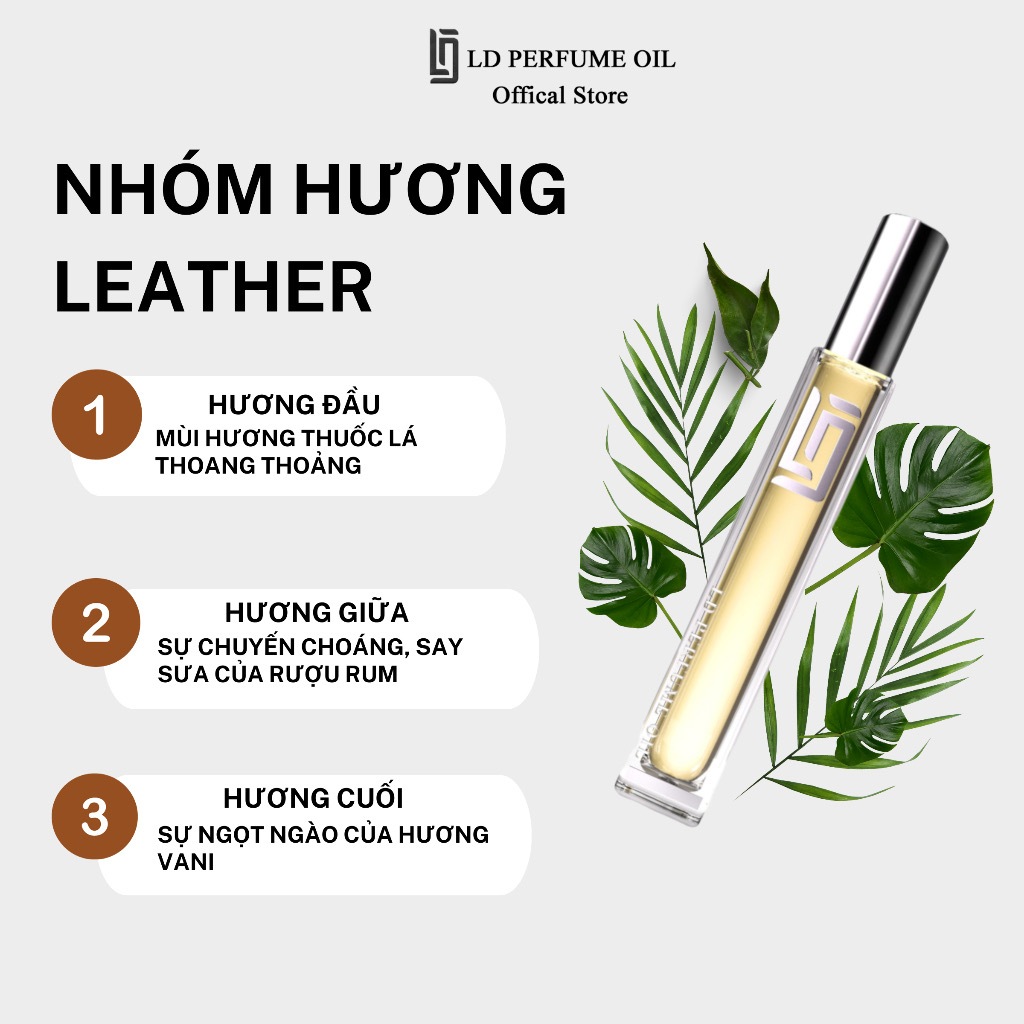 Tinh Dầu Thơm LD Perfume Oil Hương LD10 Jazz Club , Nước Hoa Nam Ngọt Ngào Thu Hút Chai Mini 12ml